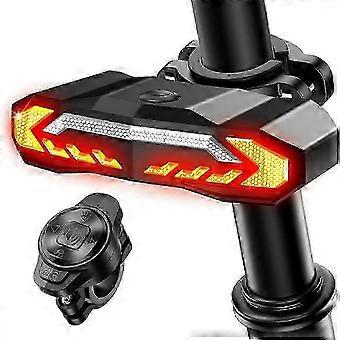 Smart Bike Tail Light with Turn Signal and Brake Light Anti Theft Bike Alarm with Remote,IP65 Waterproof Bike Rear Light, new