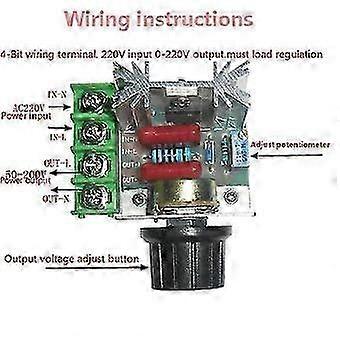 220V 2000W SCR Voltage Regulator Module Variable Speed Controller Thermostat Electronic Motor Control
