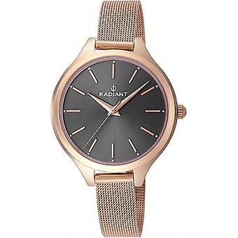 Radiant new north lifetime Quartz Analog Woman Watch with RA412205 Gold Plated Stainless Steel Bracelet