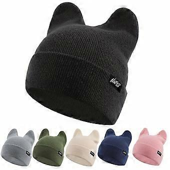 Winter Hat with "NFS" Label, Warm Lightweight Knit Skull Cap for Men and Women, Christmas Gift for Dad Mom Outdoor