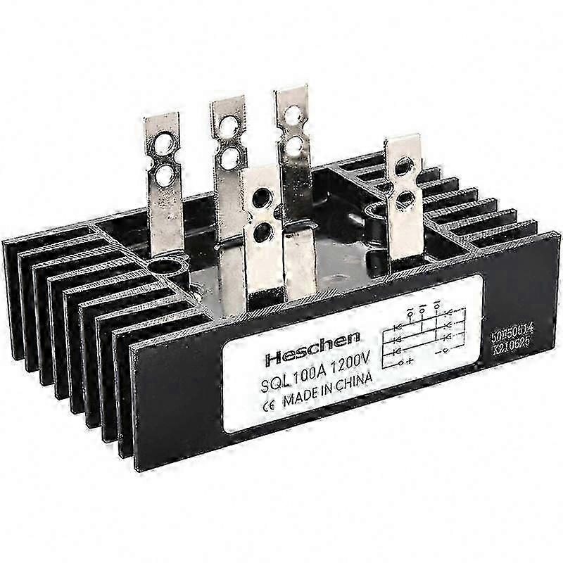 Three Phase Bridge Rectifier Diode Module with Black Waterproof Heatsink