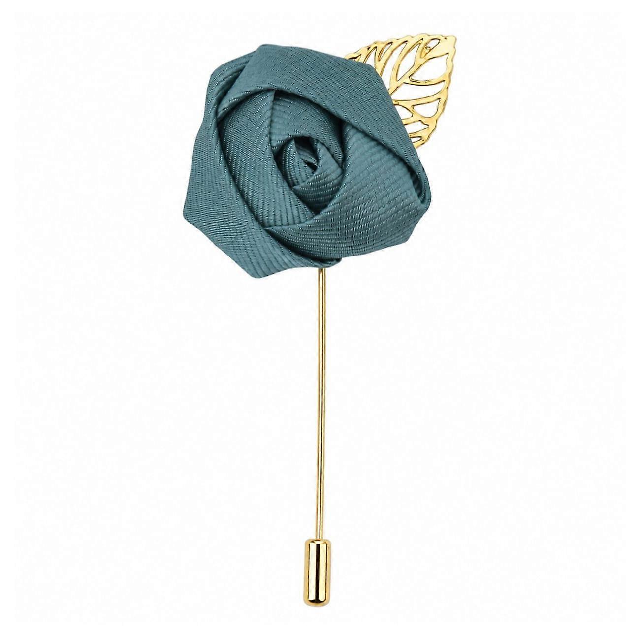 Teal Plain Twill Lapel Pin