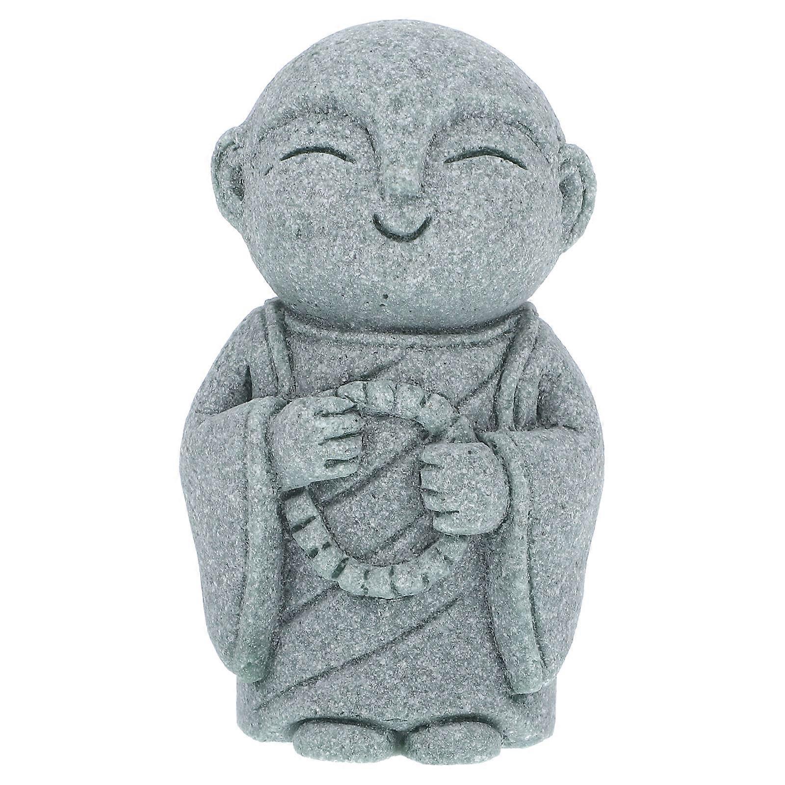 Buddha Statue for Decor Grey Bluestone Sand Material