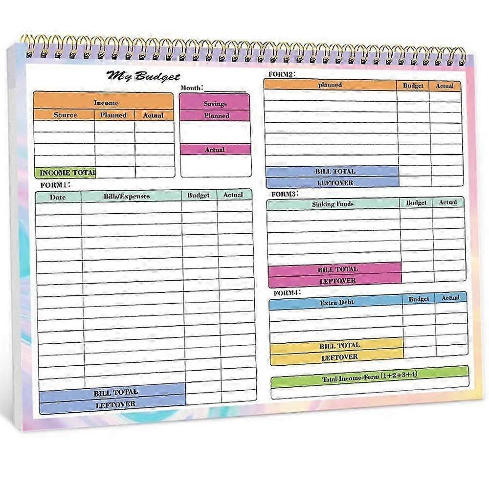 12-Month Undated Expense Tracker Notebook