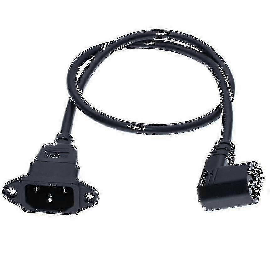 IEC320 C14 Screw Mount Power Extension Cable to C13 Connector