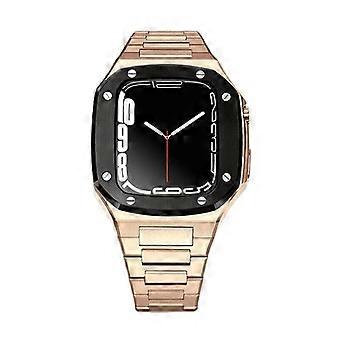Luxury Stainless Steel Watch Band for Apple Watch 45mm Metal Strap for Series 8 7 6 SE 5 4 3 2 1, Adjustable Secure Fit