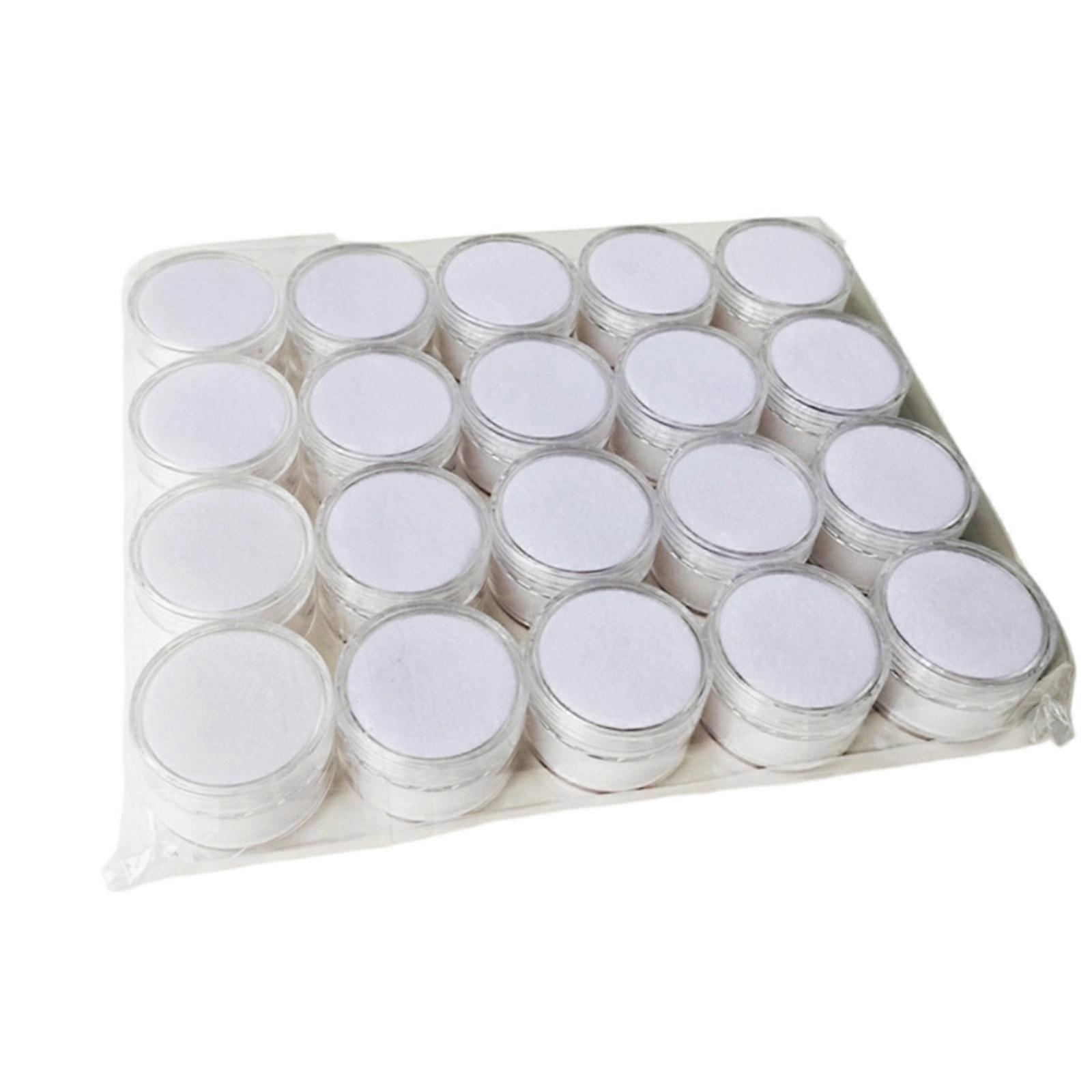 20 Pieces Cosmetic Storage Jars | Solid White Insert, Space-Saving Stackable