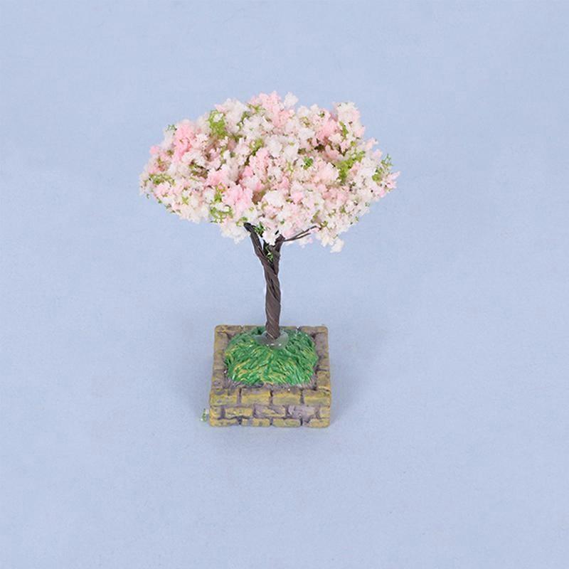 Dollhouse Mini Artificial Tree Willow Maple Tree Cherry Tree Model Ornaments Garden Decorations