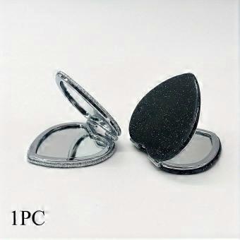 1PC Heart Shape Loose Powder Double Sided Makeup Mirror Portable for Birthday Wedding