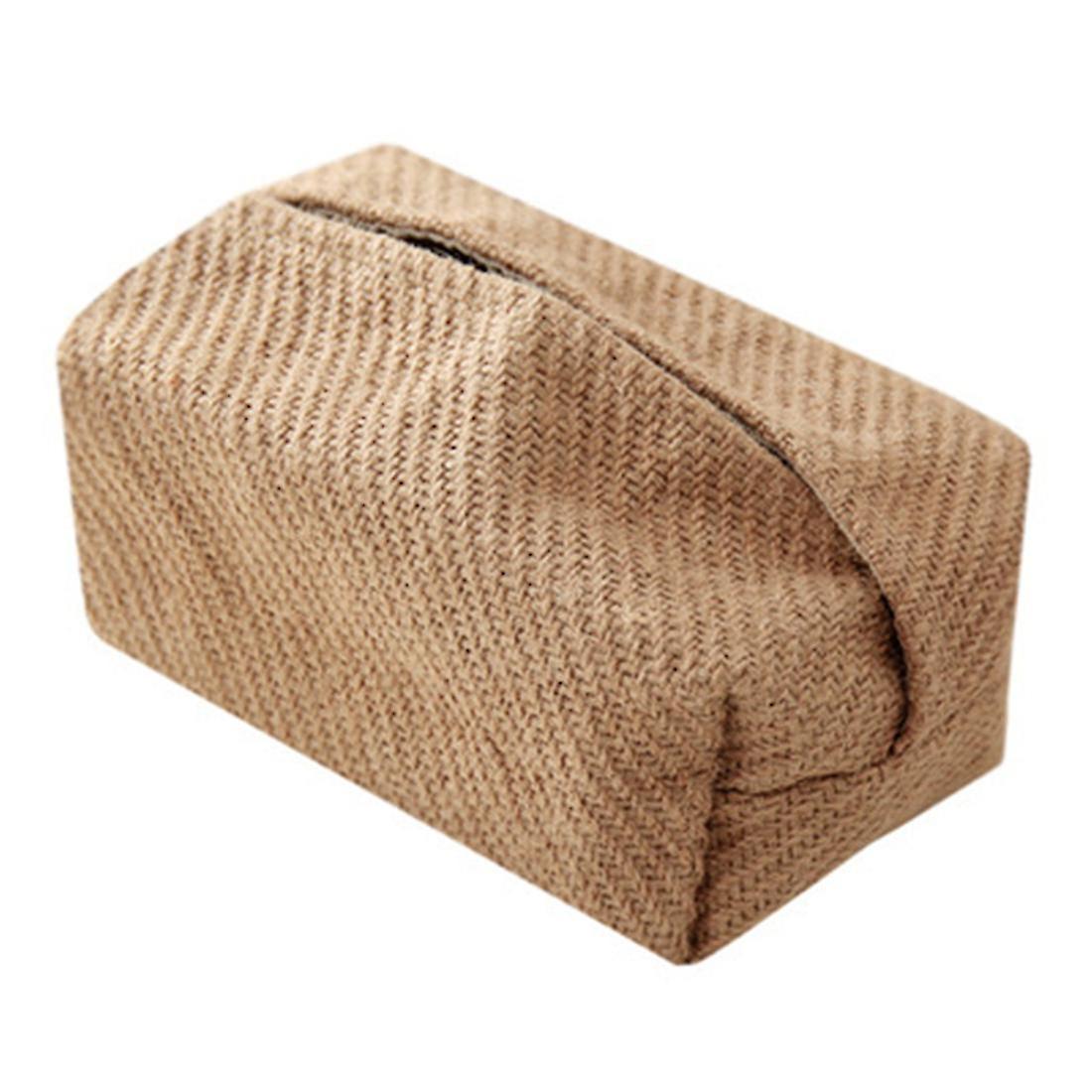 Linen Fabric Tissue Box Holder Rectangle Container Home Napkin Papers Bag Pouch Chic Table A