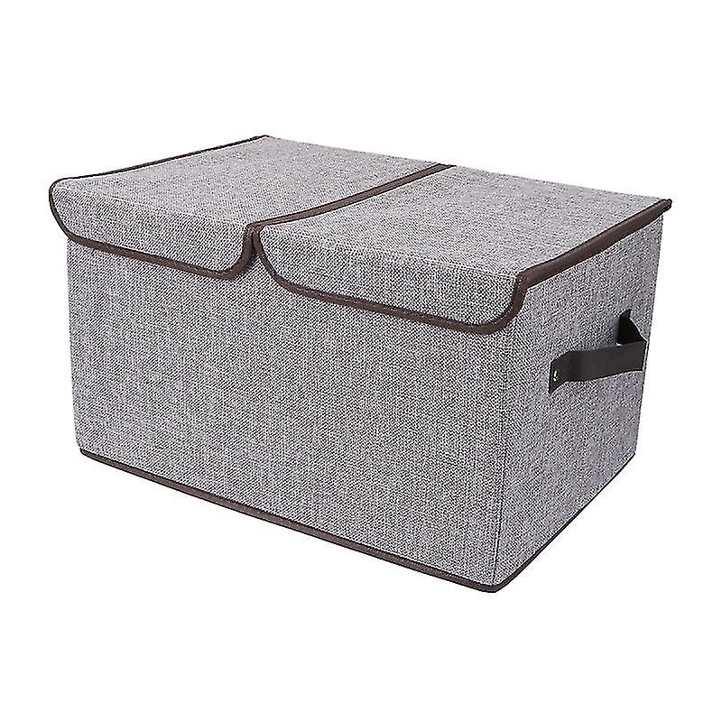 Large Storage Organizer Wardrobe Foldable Storage Box Double Lids Storage Bin