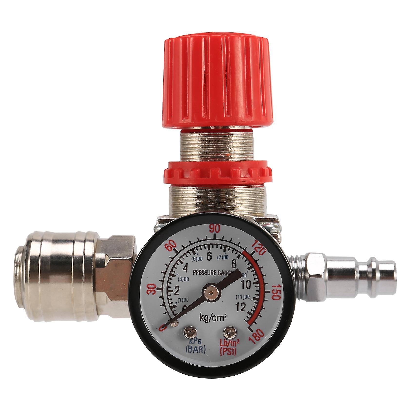 1/4Inch Pressure Regulator Air Compressor Pressure Regulator Reduction Valve 3 Holes Control Valve