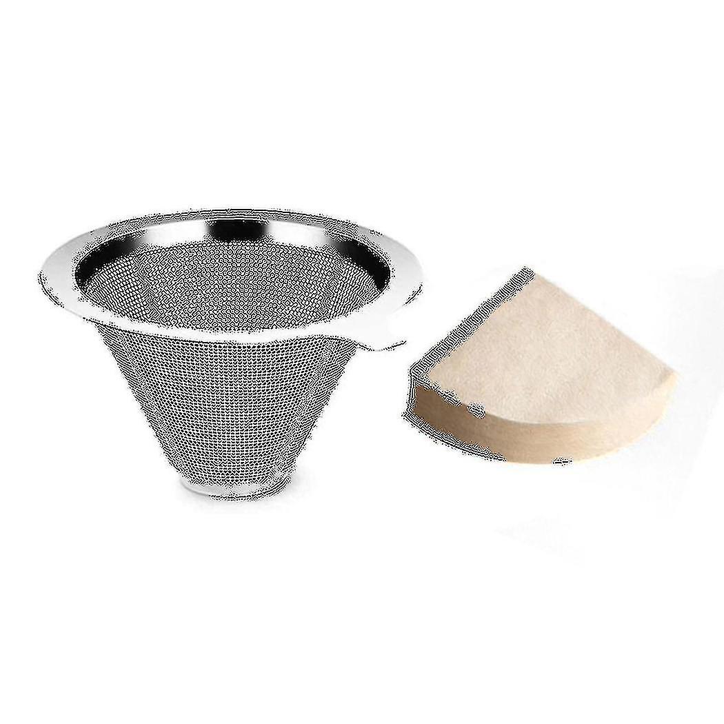 Gjenbrukbar 304 rustfritt stål kaffe filterholder hell over kaffe Dripper kaffe tefilter Baske
