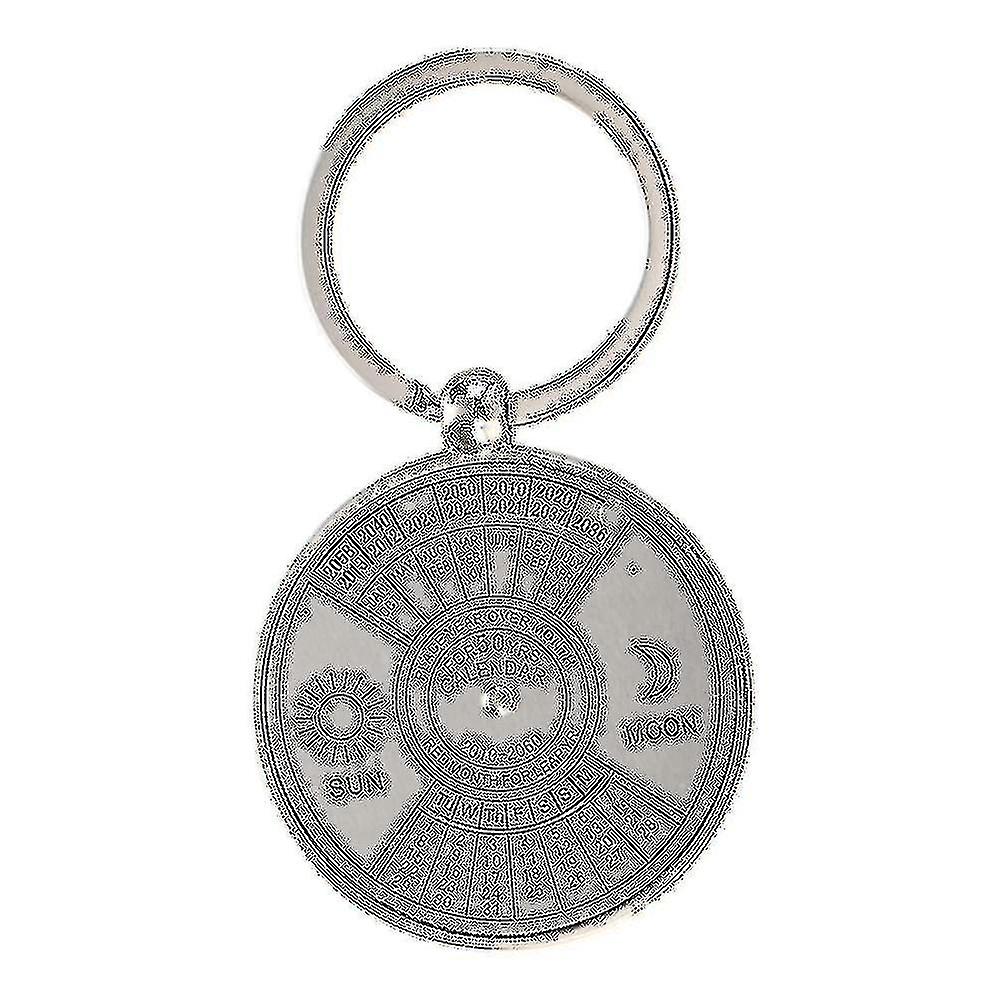 Keychain Key Ring Metal Calendrier Perpétuel Pattern