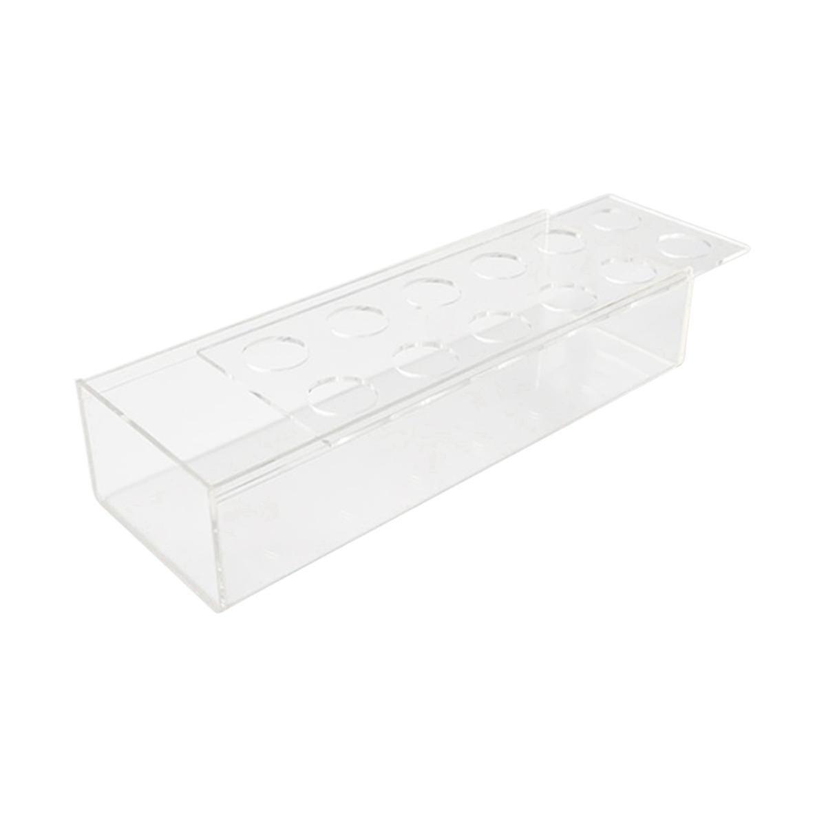 12 Holes Clear Acrylic Flower Vase Rectangular Floral Centerpiece for Dining Table Rectangle Decora