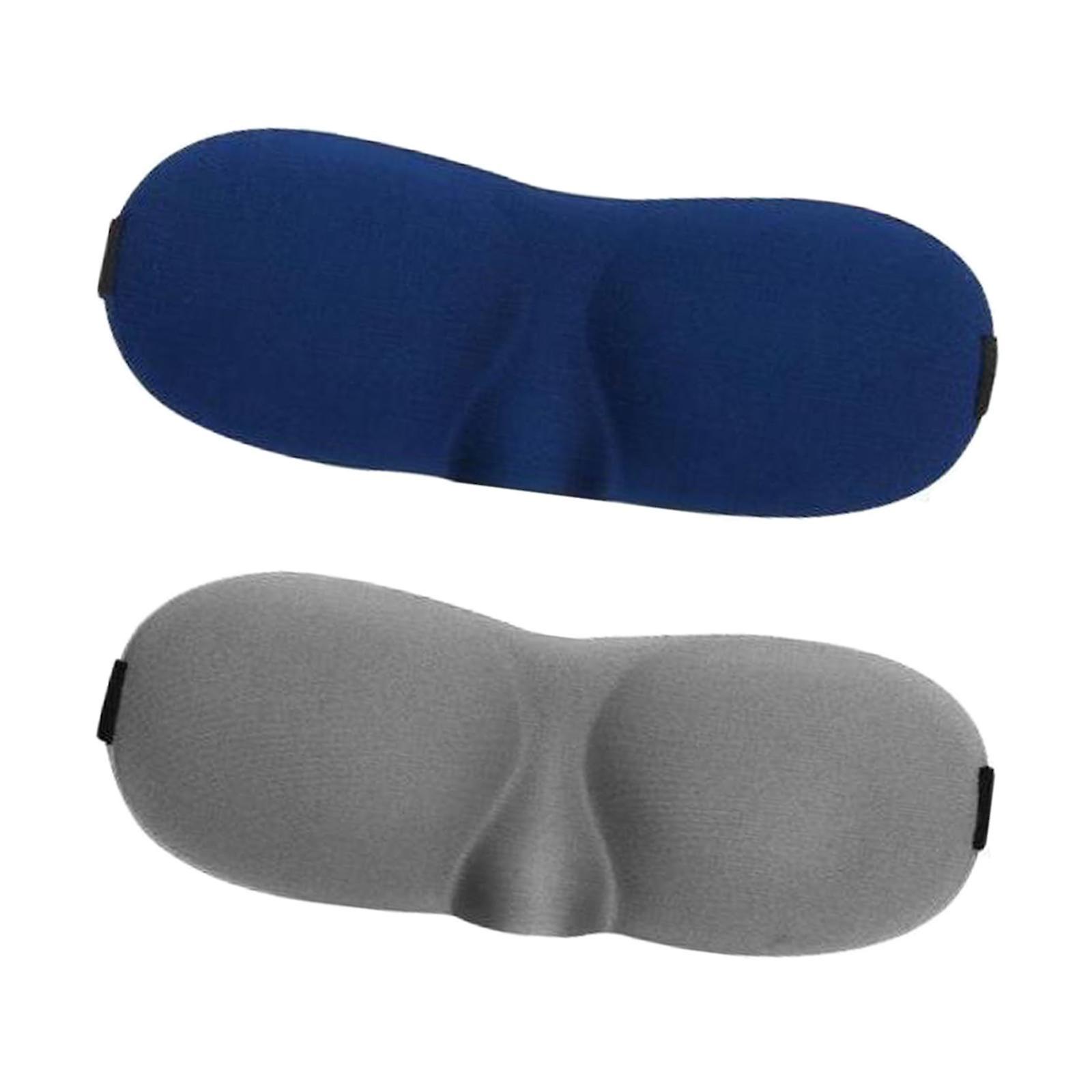 2pcs Eye Shade Soft with Adjustable Strap Washable for Travel Airplane