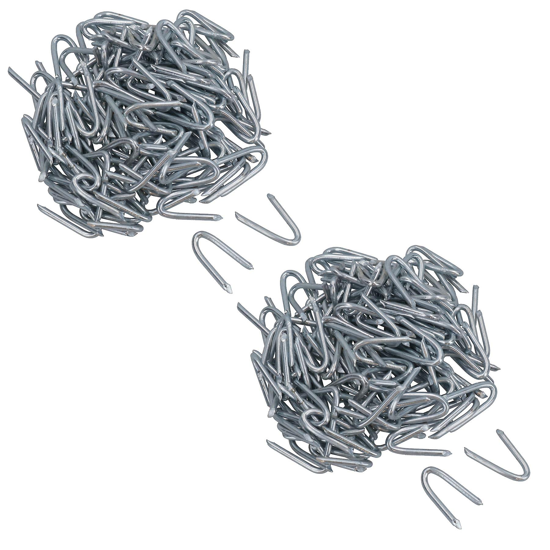 40mm Galvanised U Nails Heavy Duty Staples for Wires Fencing Mesh Netting 280pc