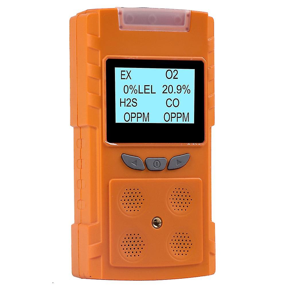 Lcd Gases Detector 4 In1 Gases Detector H2s Carbon Monoxide Oxygen Combustible Gases Analyzer Sound Light Vibration Triple Alarm