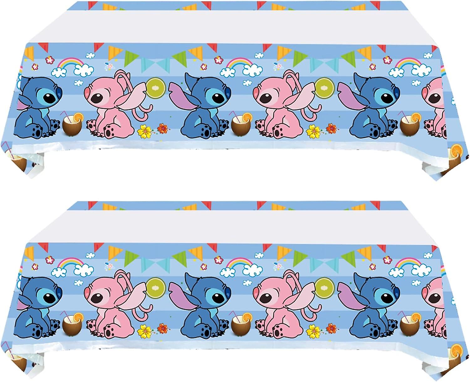 2Pack Lilo and Stitch Tablecloth for Lilo and Stitch Table Cover Party Supplies Decorations (70" x 42")
