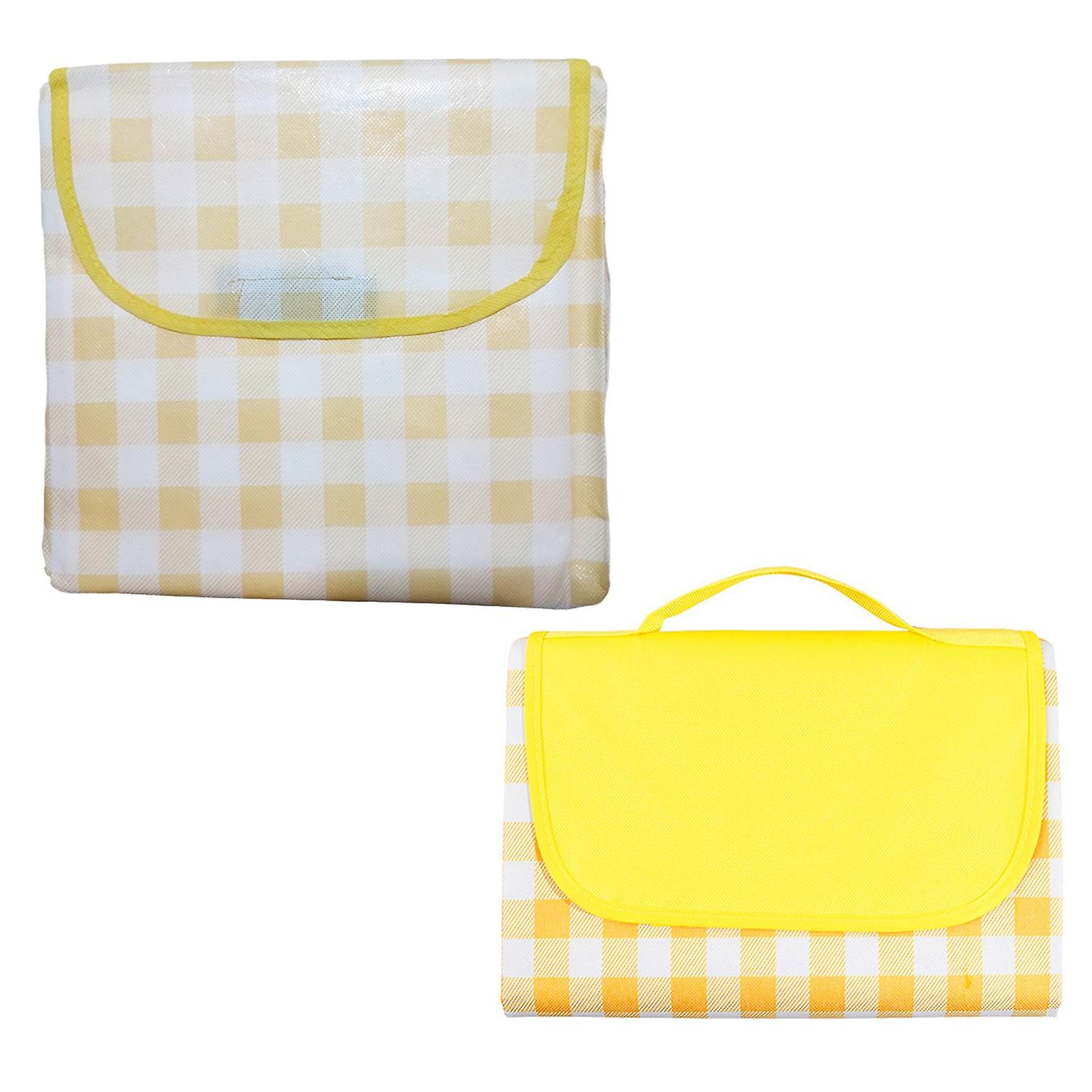 Picnic Mat Oxford Cloth Outdoor Portable Folding Check Pattern Beach Blanket