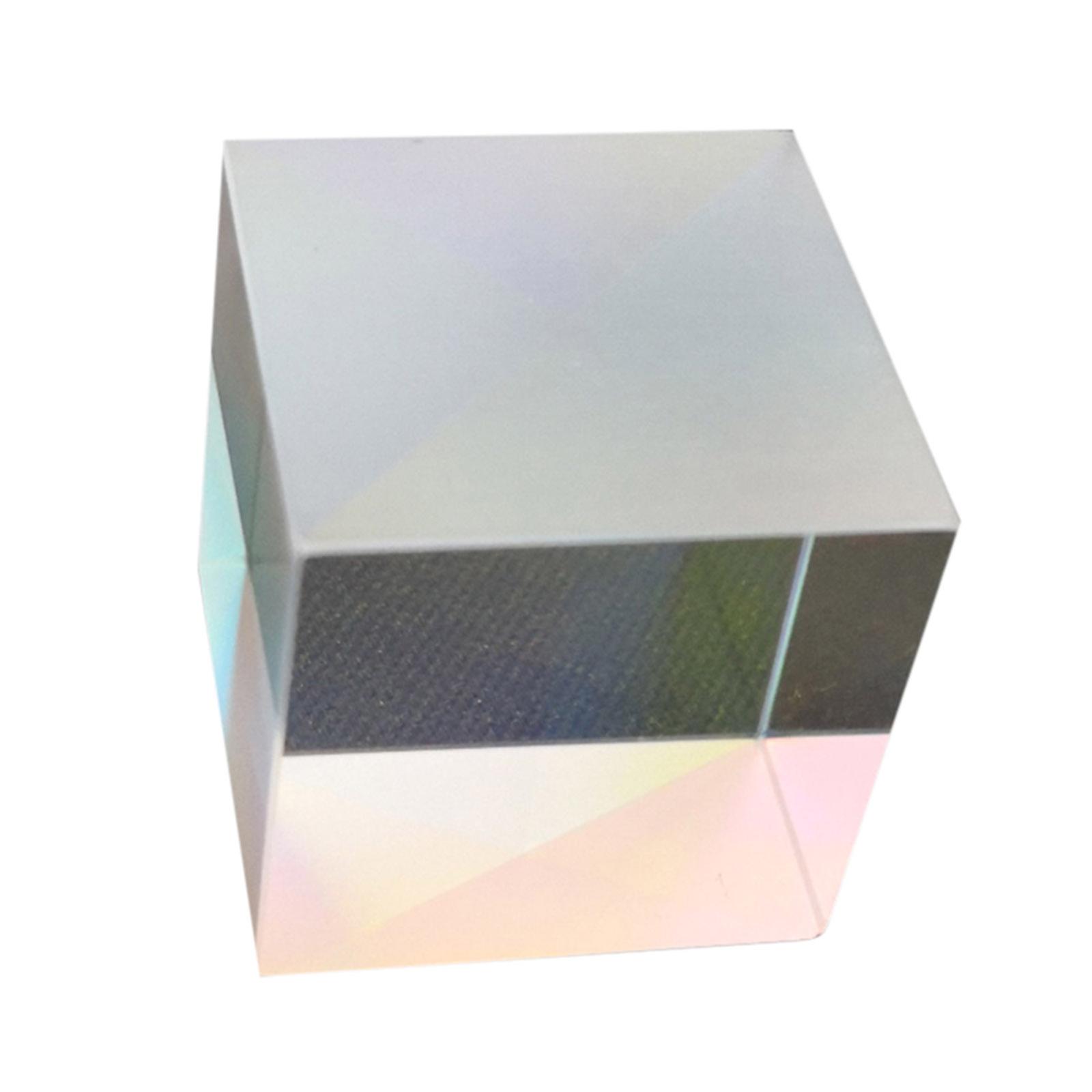 Optical Glass Cubes Prism RGB Dispersion Prism Physics Light Spectrum Educational Model Outdoor