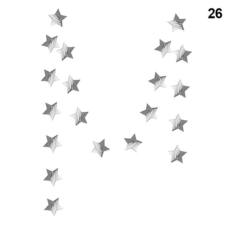 Star Hanging Decoration Mirror Effect Banner for Wedding Garden Wall Room Party