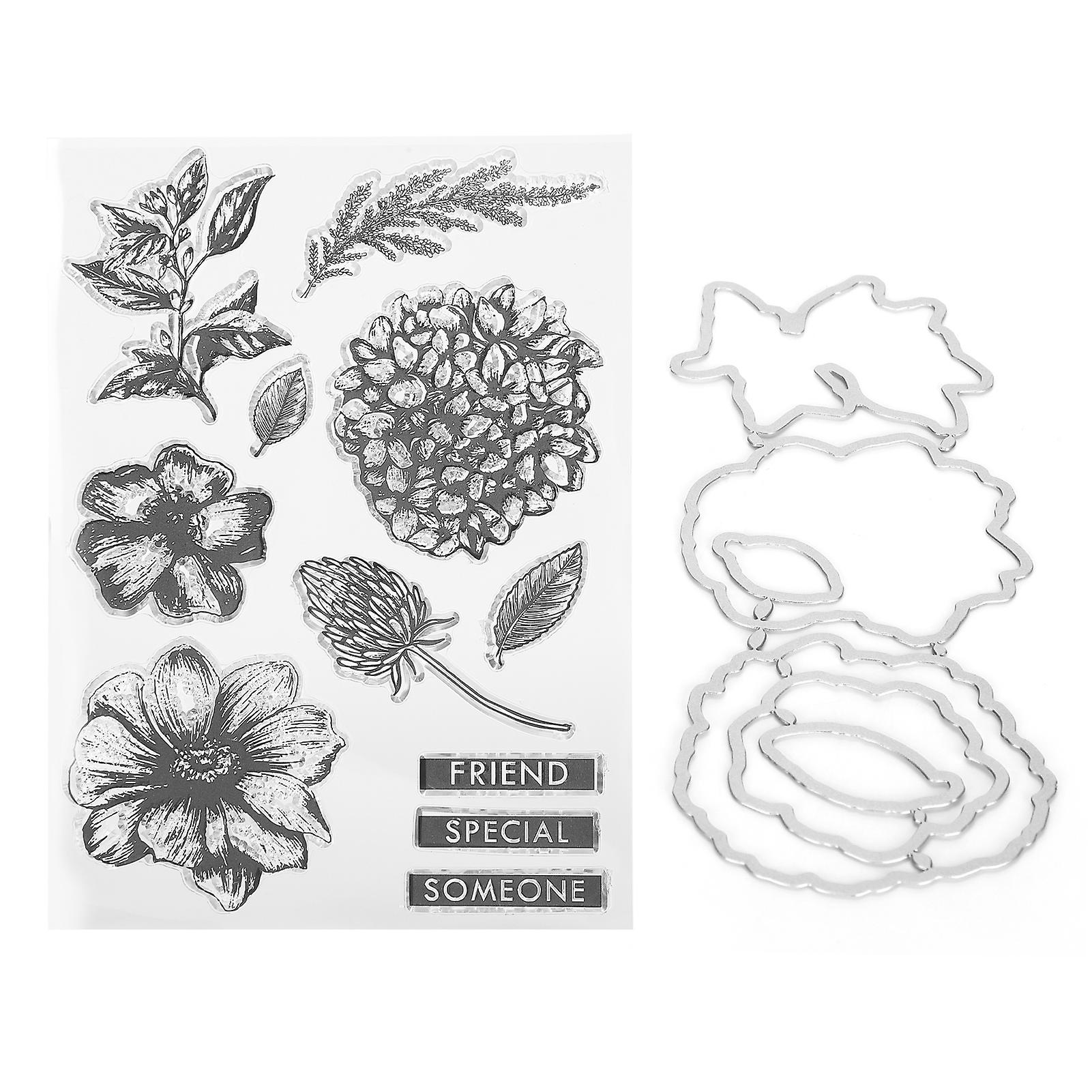 TPR Flower Pattern Transparent Seal DIY Scrapbook Card Making Photo Album Decoration