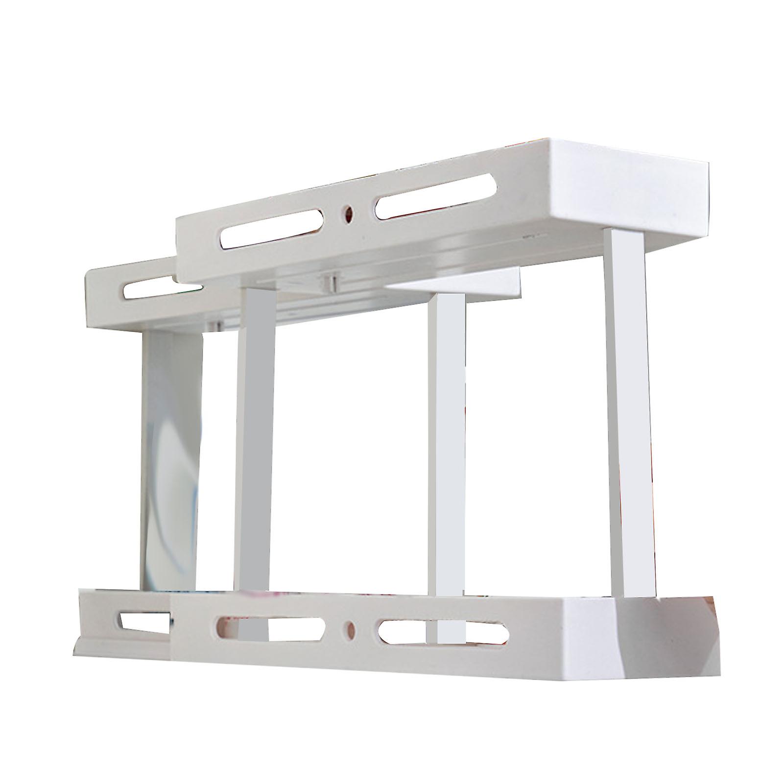 Pull Rotate Spice Rack Multifunctional Large Capacity Durable Stable 2 Tier Spice Organizer for Home Kitchen