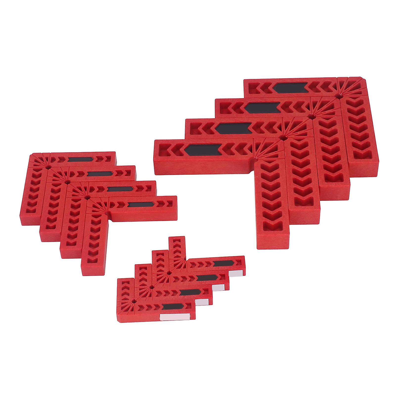 12 Pcs Set 90 Degree Positioning Squares High Strength Plastic Right Angle Corner Clamps Woodworking Carpenter Tool 