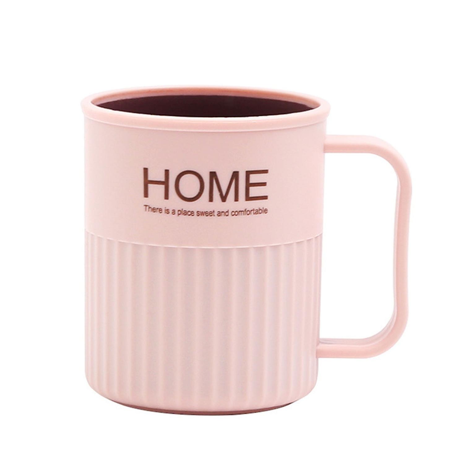Mouthwash Cup Ergonomic Large Capacity Double Layer with Handle Burr-free PP Creative Two-color