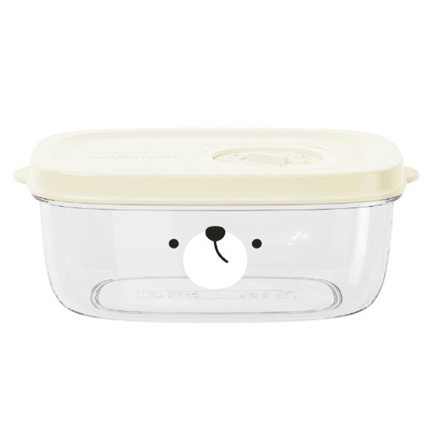 OuZhan Food Storage Container Transparent No Odor Microwave Box Highly Sealed Oblong Shape Storage