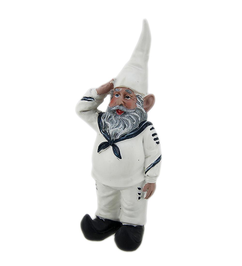 8-Inch Tall United States Navy Garden Gnome Statue, an Impactful Military Figurine and Home Decor Accent, Capturing the Spirit of Navy Sailors in Whimsical Detail
