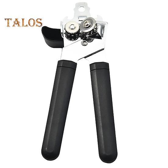 Ubesværet dåseåbner Rustfrit stål 360-graders roterende knap Skridsikkert håndtag Multifunktionelt let fjernelse af låg Dåseåbner