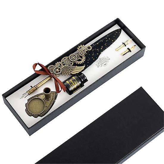 1 Set Feather Dip Pen Nice-looking Multifunctional Delicate Useful High Quality Gift for Study Room