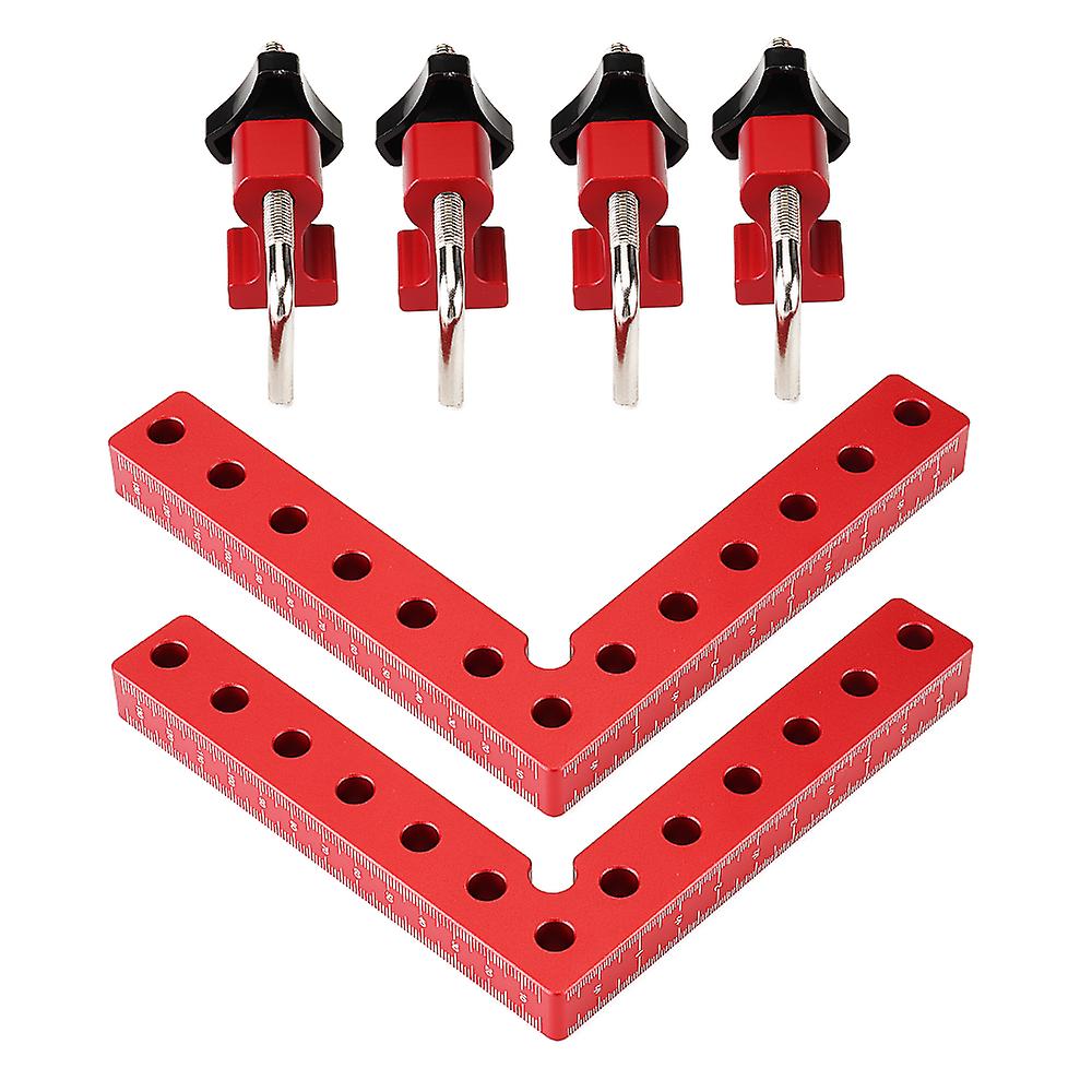 2-Pack L-shaped Woodworking Clamping Squares - Carpenter Splicing Tools