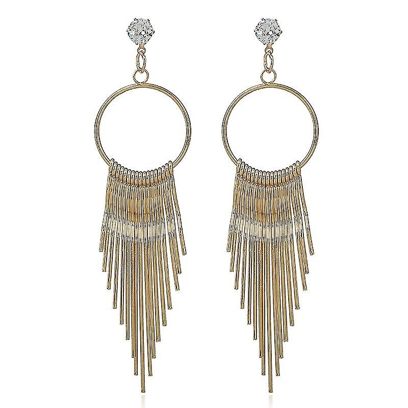 ロングダングルフックユニークイヤリングカクテルステートメントギフト