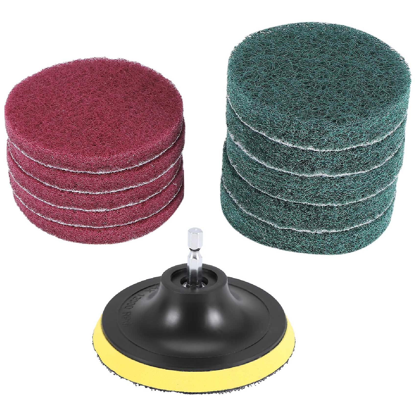 11Pcs Power Scrubber Brush Set Polishing Pad for Drill Powered Brush Tile Scrubber Scouring Pads Cl