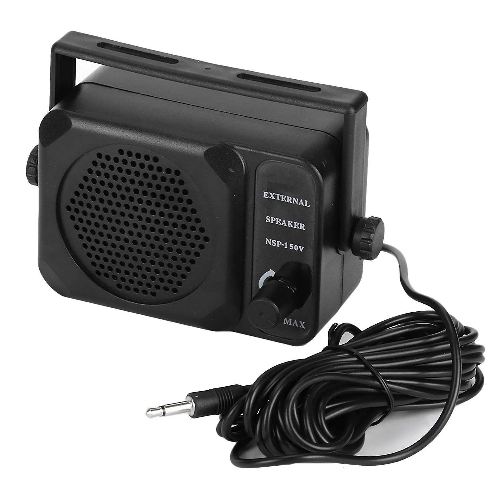 Mini External Speaker for CB HF VHF UHF Transceiver with Adjustable Base and 3.3yd Cable