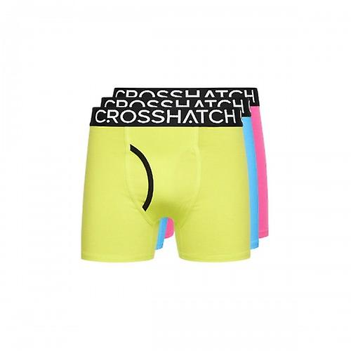 Crosshatch Mens Trioglow Bright Boxer Shorts (Pack of 3)