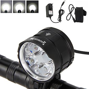 8000lm Fahrradlampe 4xled Fahrrad-Frontlicht Fahrrad-Fahrradlichter  Taschenlampe + Akku + AC-Ladegert | Fruugo DE