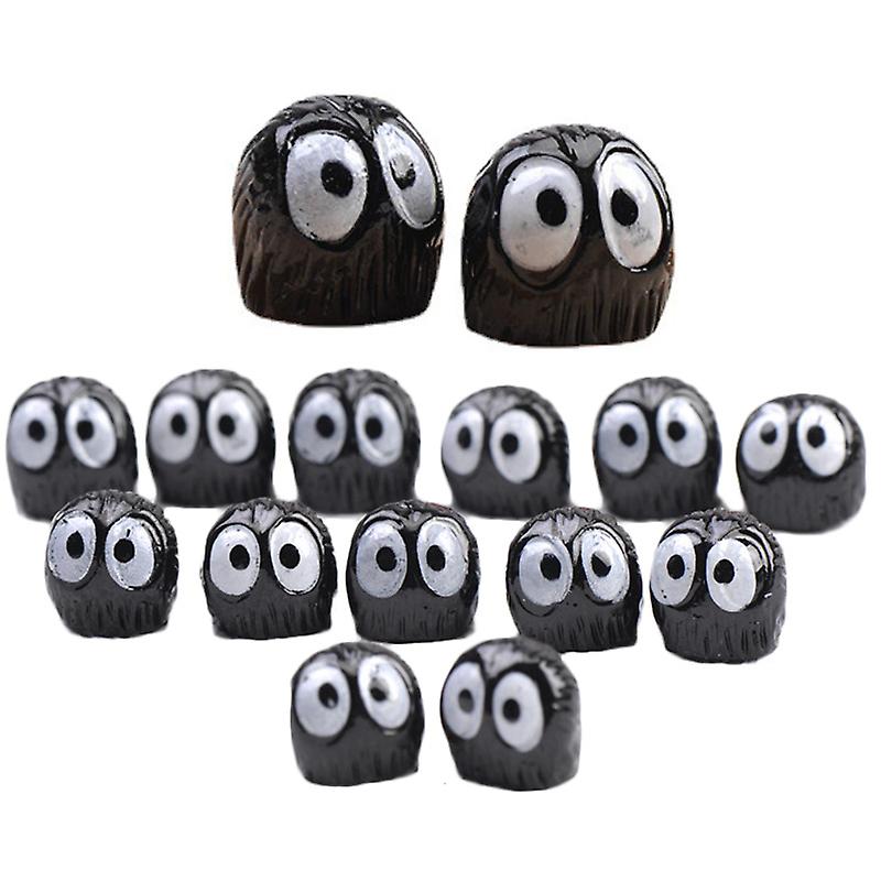 200 قطع 1 سنتيمتر الراتنج الحرفية البسيطة كرات سوداء تمثال ديكور المنزل مصغرة الجنية حديقة الديكور الملحقات زخرفة حديثة