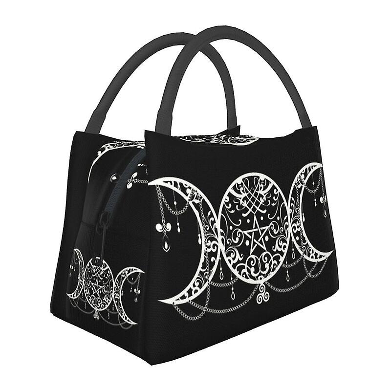 Custom Hecate Wheel Triple Moon Goddess Lunch Bags Women Thermal Cooler Insulated Lunch Box For Work Pinic Or Travel