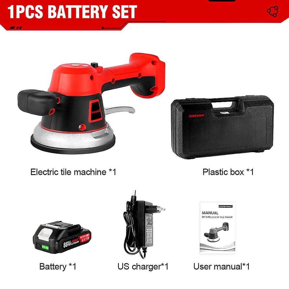 Onevan 6gears Csempéző csempe gép csempék Vibrátor tapadókorong Automatikus padlóvibrátor szintező szerszámok Makita 18V akkumulátorhoz