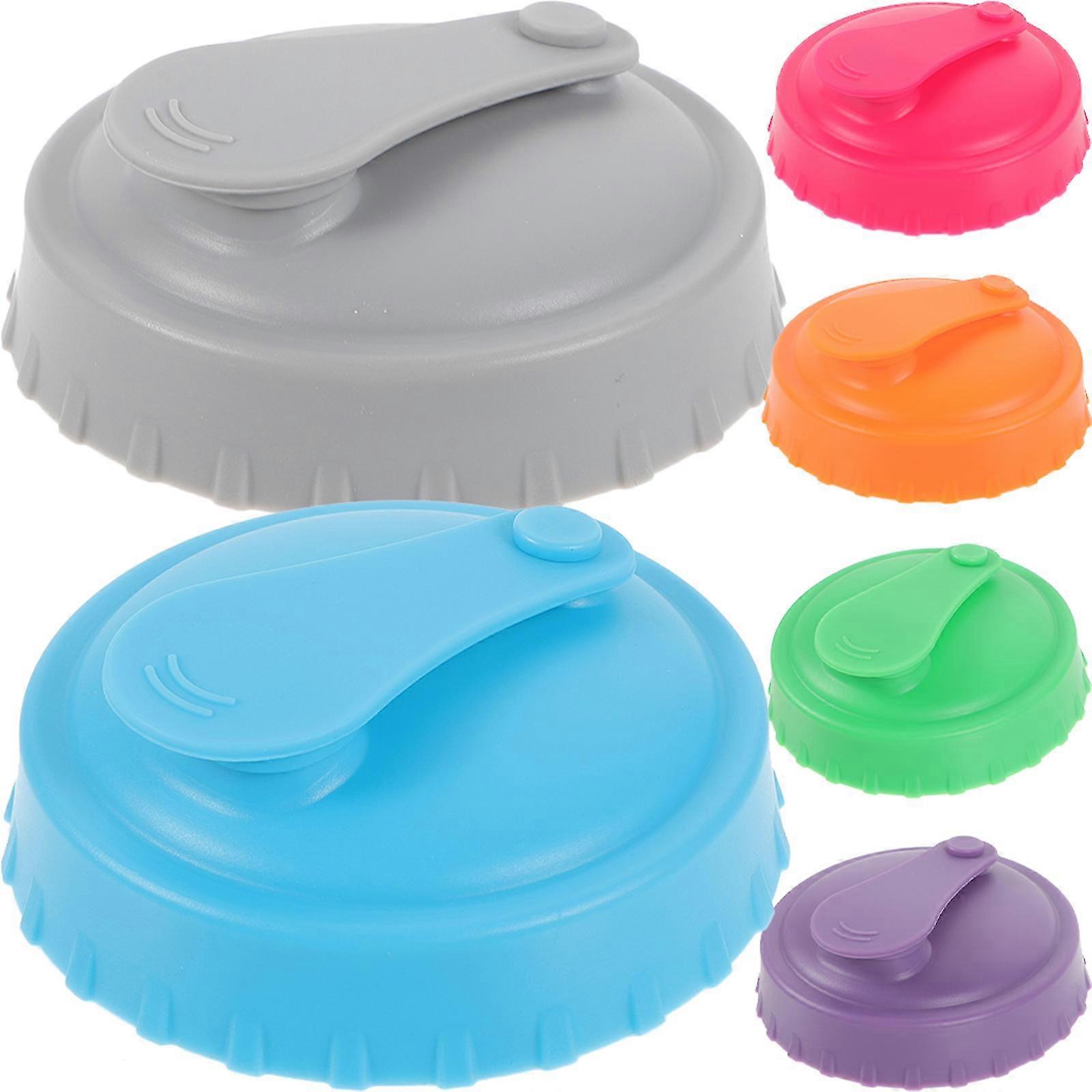 6pcs Leakage-proof Can Lids Silicone Can Sealing Caps Reusable Can Caps Can Sealing Lids