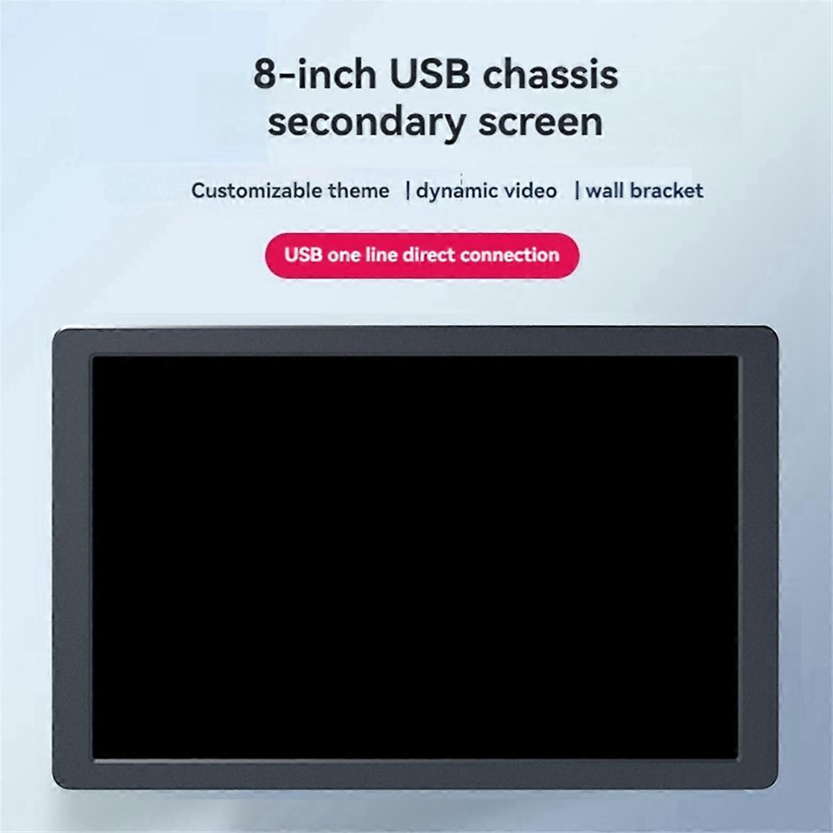 8-calowy monitor IPS USB 1280x800 Type-C Obudowa komputera LCD Ekran dodatkowy Panel IPS ze spektrum muzycznym A