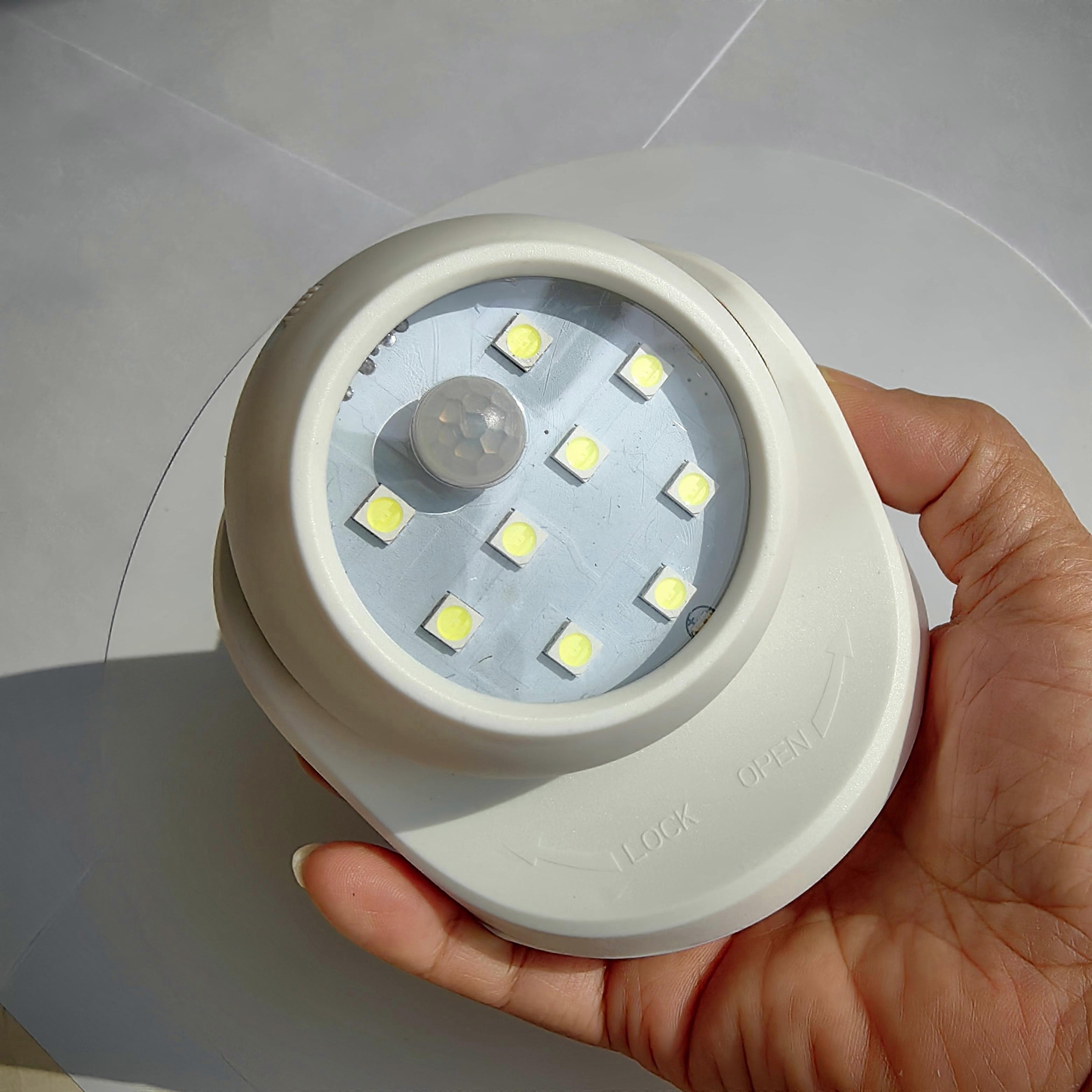 Sensor Night Wall Light, Battery Powered Motion Sensor Lights Wireless 9 LEDs Motion Spotlight Indoor And Outdoor, Garden Motion Sensor Security LED L