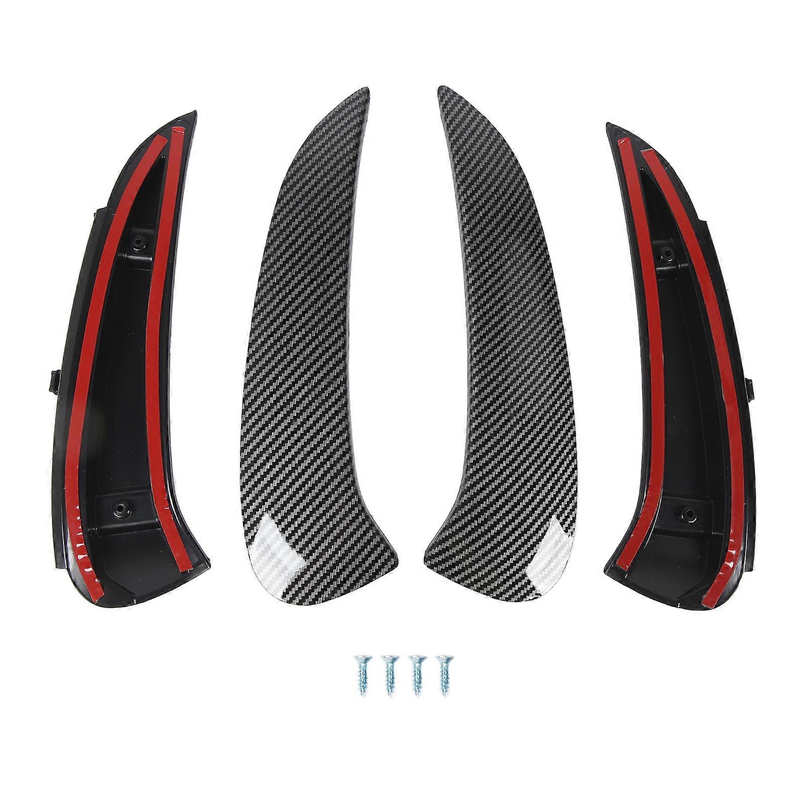 Pair of Rear Bumper Side Vent Spoiler Trim Left Right Replacement for Benz W206 S206 C43 C63 AMG Line 2021 Onwards Carbon Fiber Style