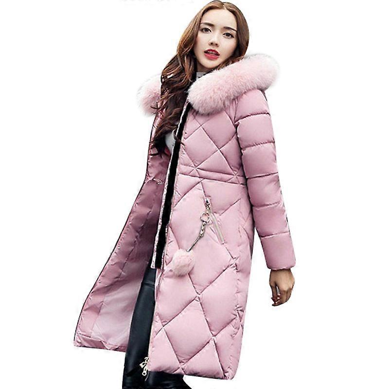 Women's Quilted Fur Color Winter Jacket | Fruugo UK