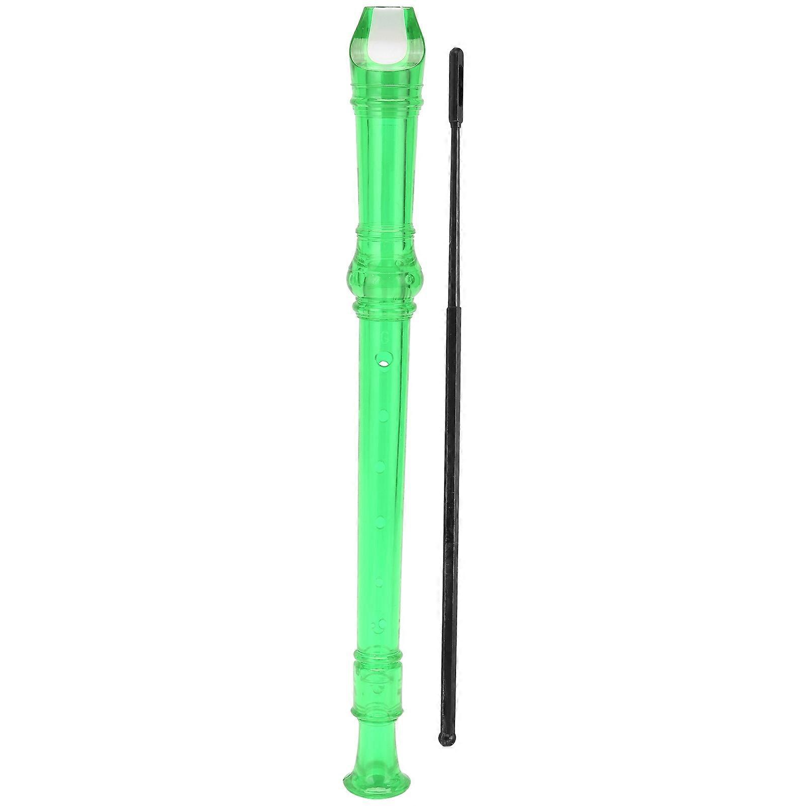 8hole Clarinet Abs Transparent With Cleaning Rod Portable Treble Wind Instrumentgreen
