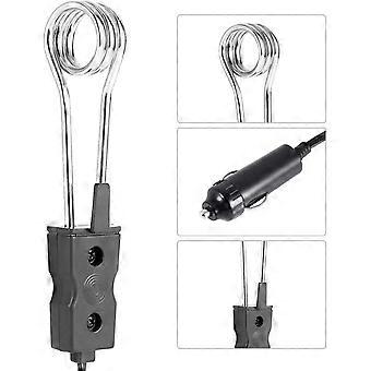 Mini Portable Electric Car Immersion Heater – 12V/24V, 200W, Stainless Steel, For Boiling Water, Coffee Or Tea While Camping Or Traveling